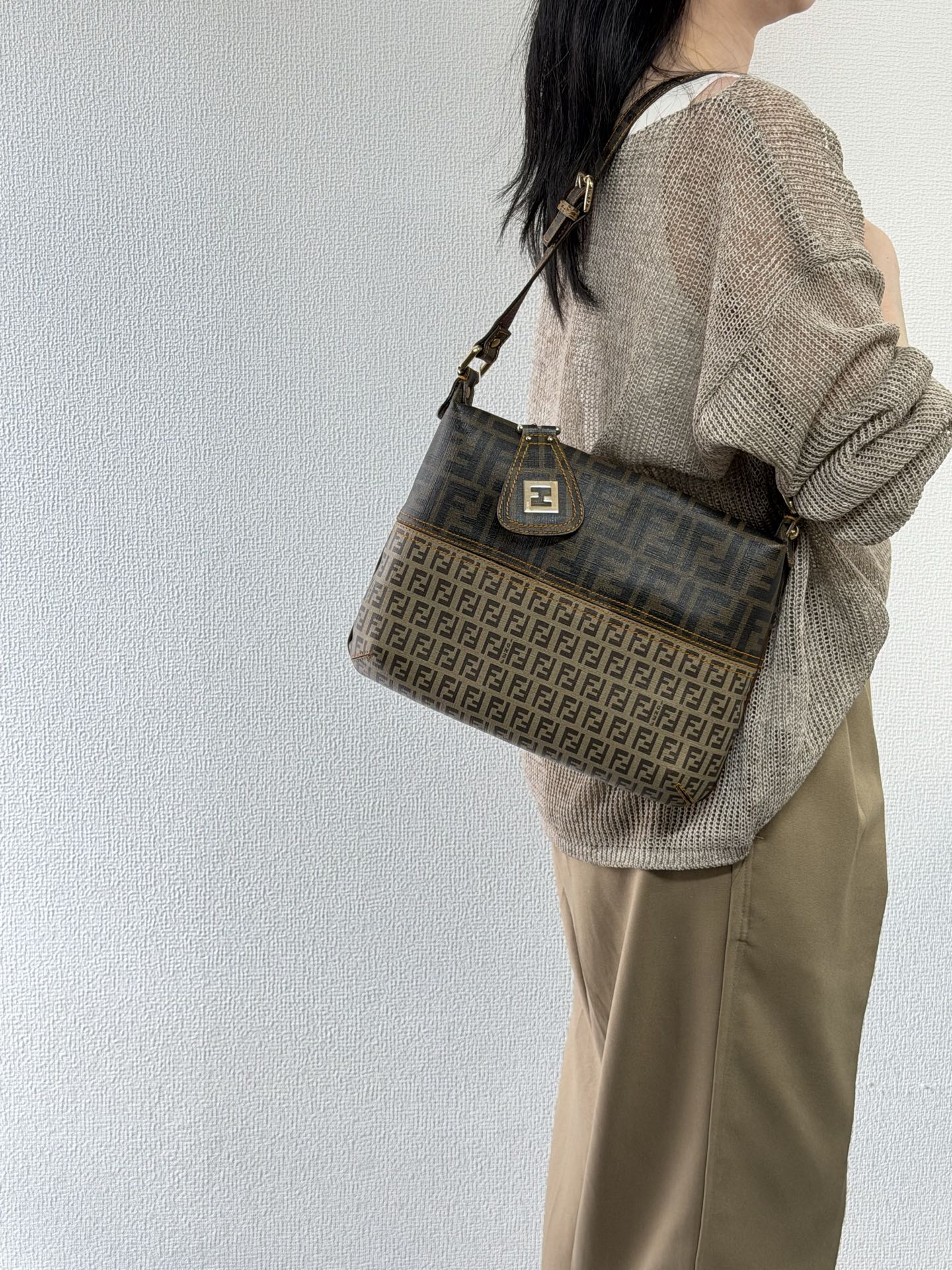 FENDI Zucchino Mixed Totebag