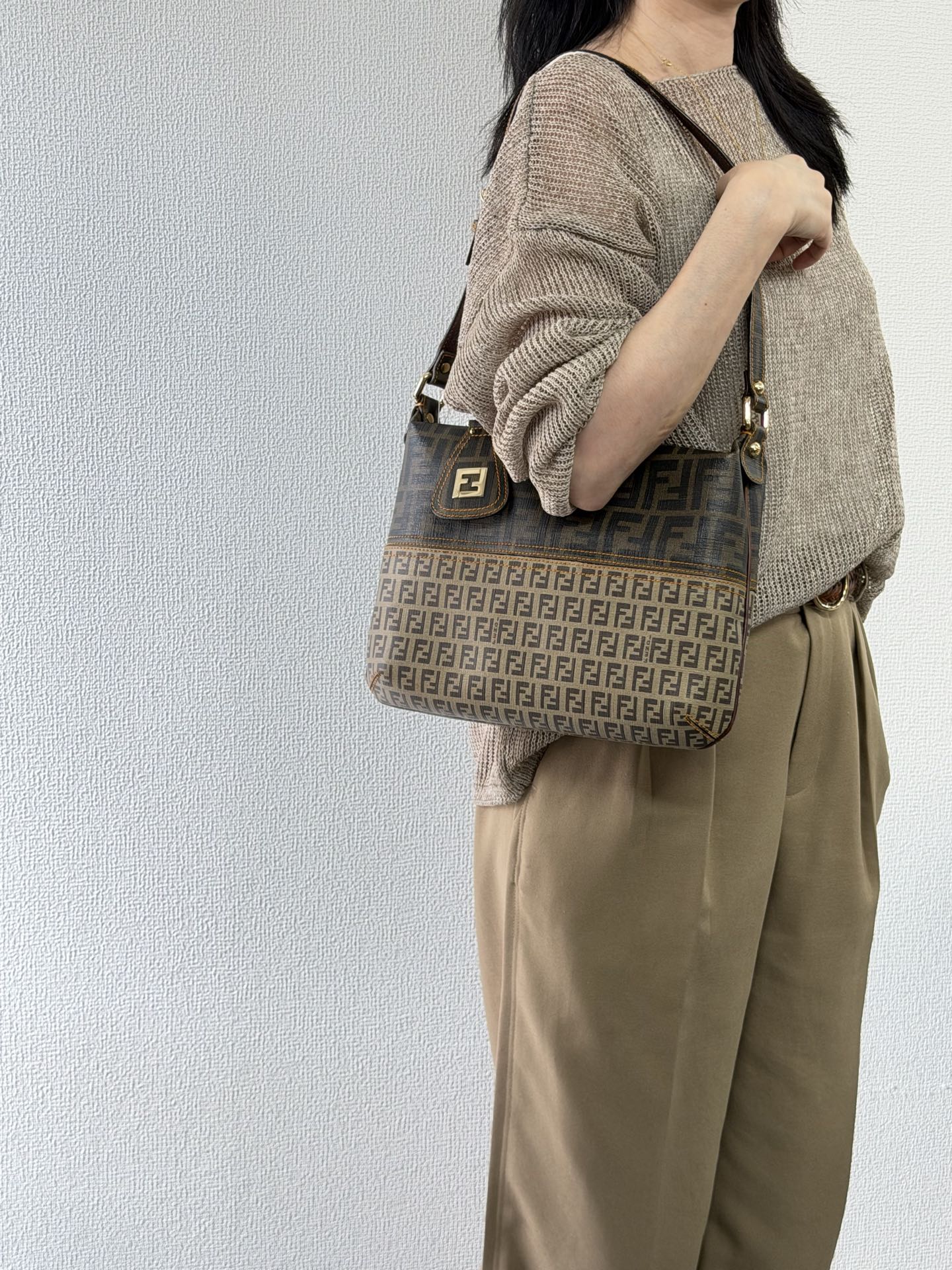 FENDI Zucchino Mixed Totebag