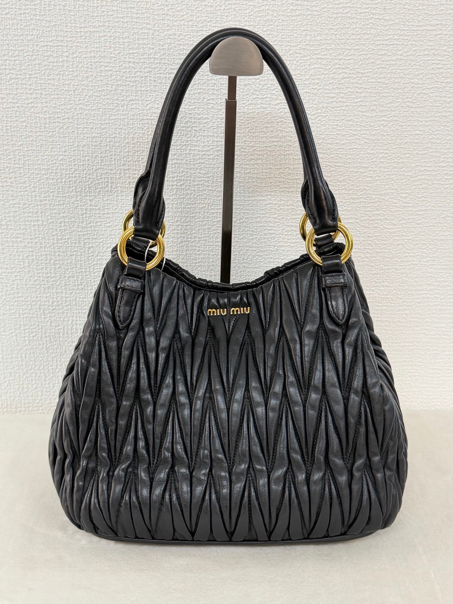 MIUMIU Matelasse Secchiello Bag Black