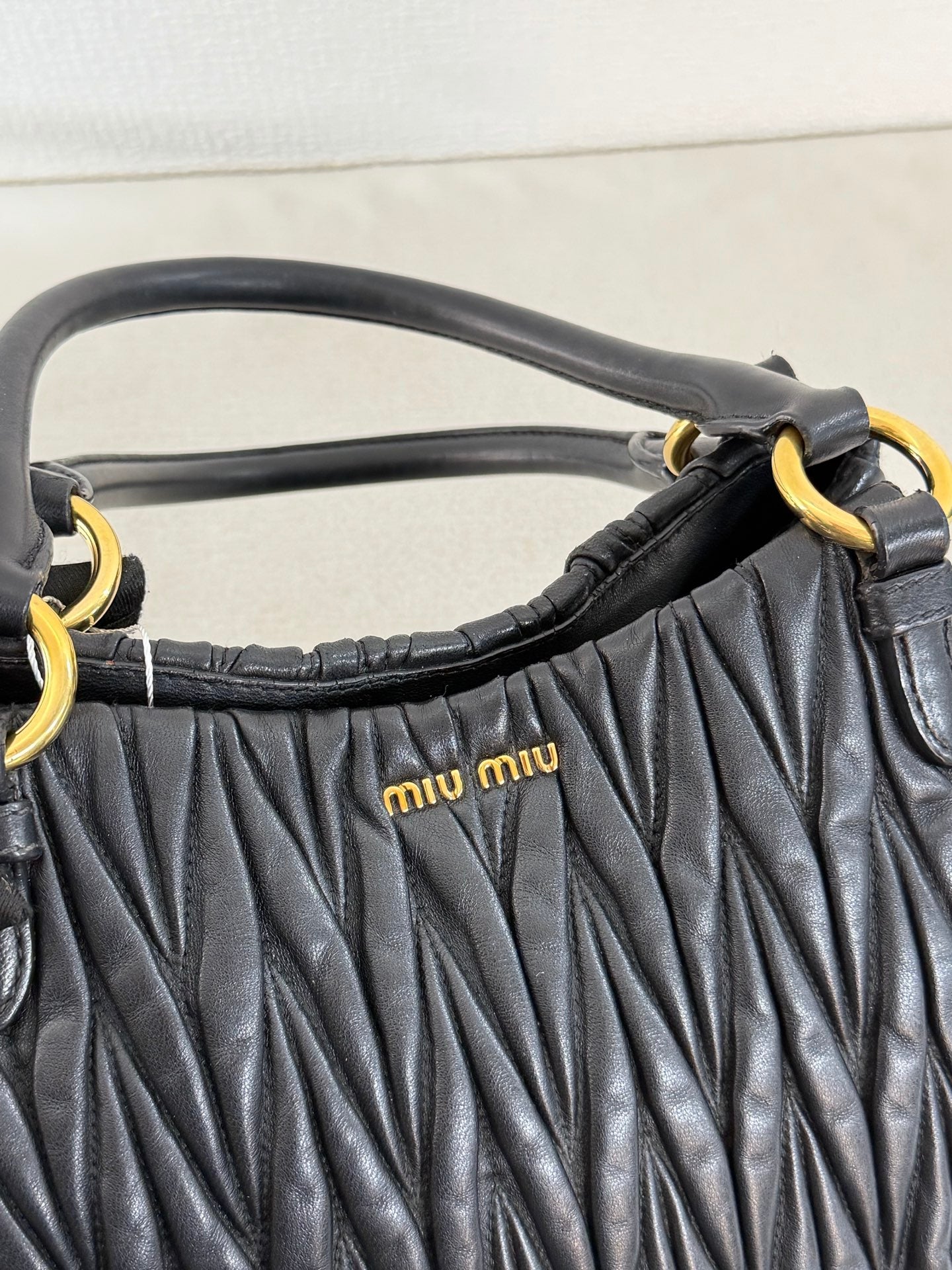 MIUMIU Matelasse Secchiello Bag Black