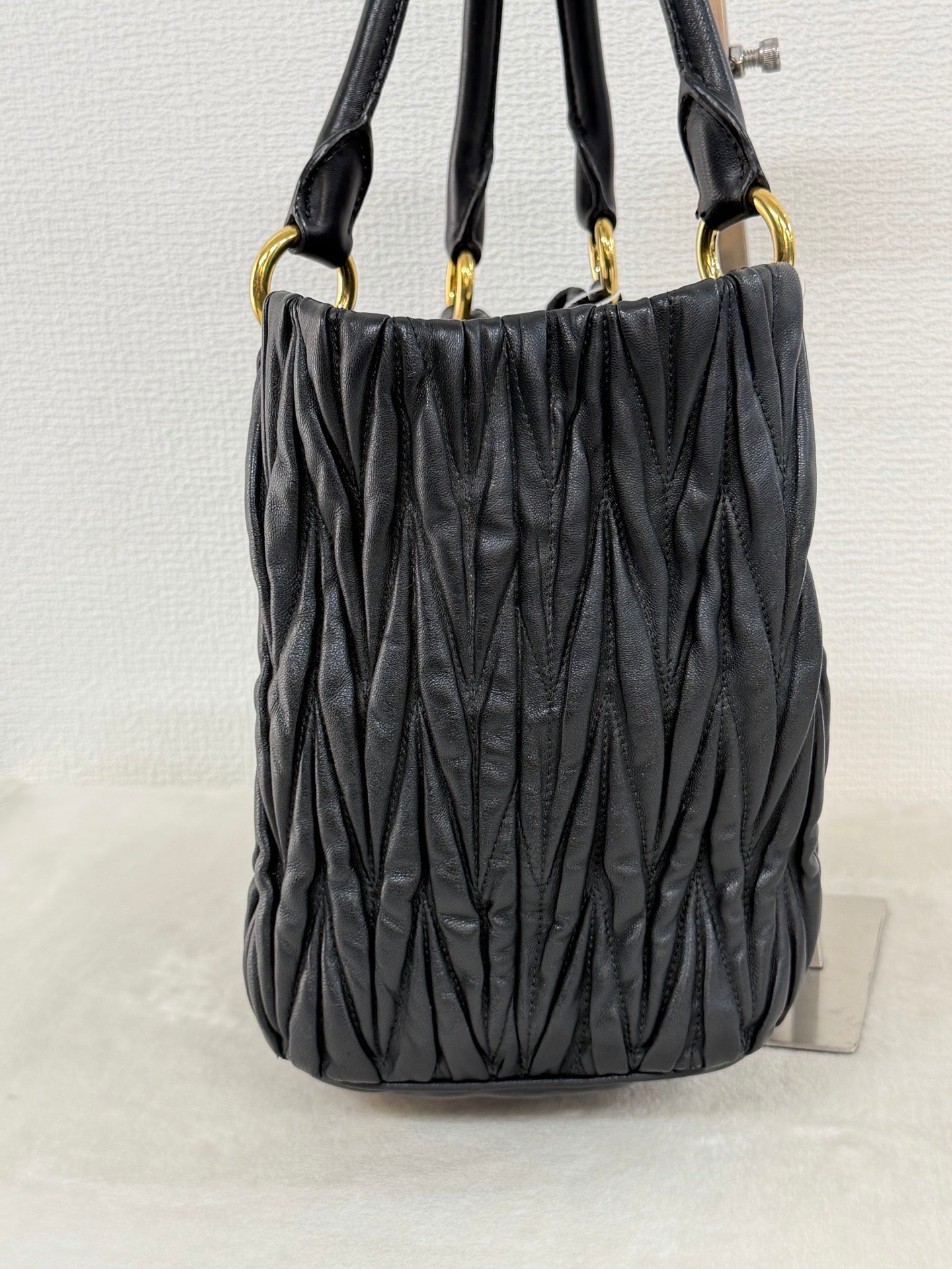 MIUMIU Matelasse Secchiello Bag Black