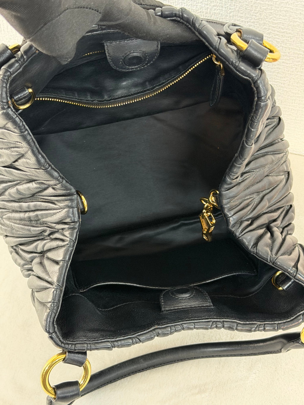 MIUMIU Matelasse Secchiello Bag Black