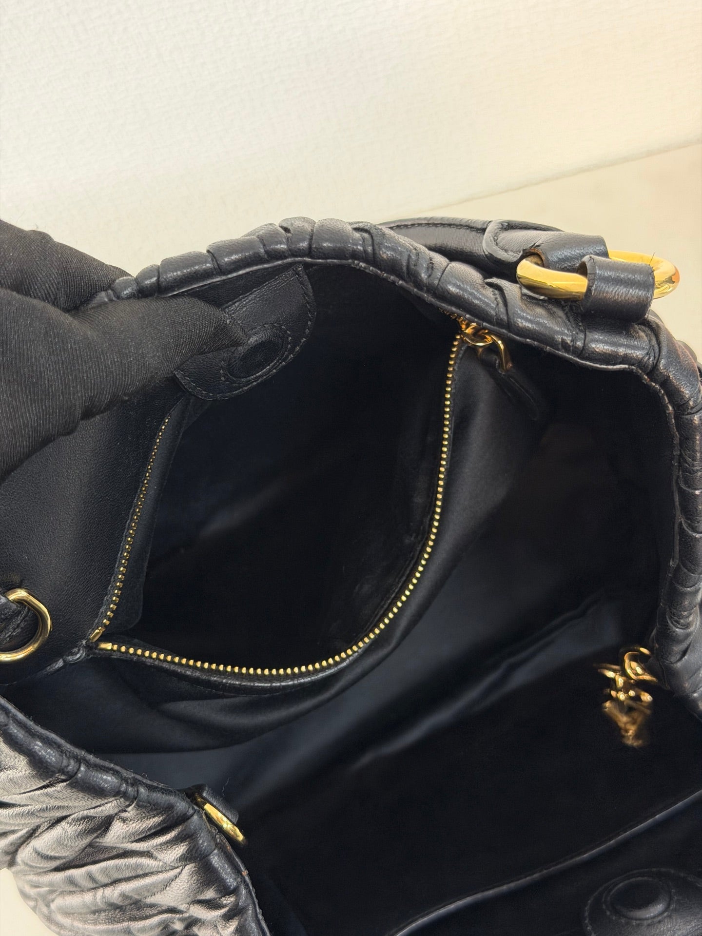 MIUMIU Matelasse Secchiello Bag Black