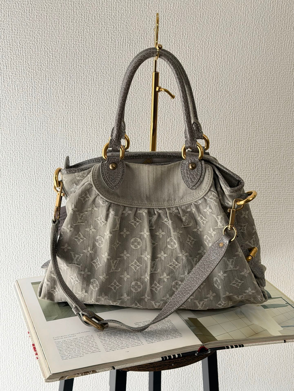 LOUIS VUITTON Monogram Denim 2way Handbag