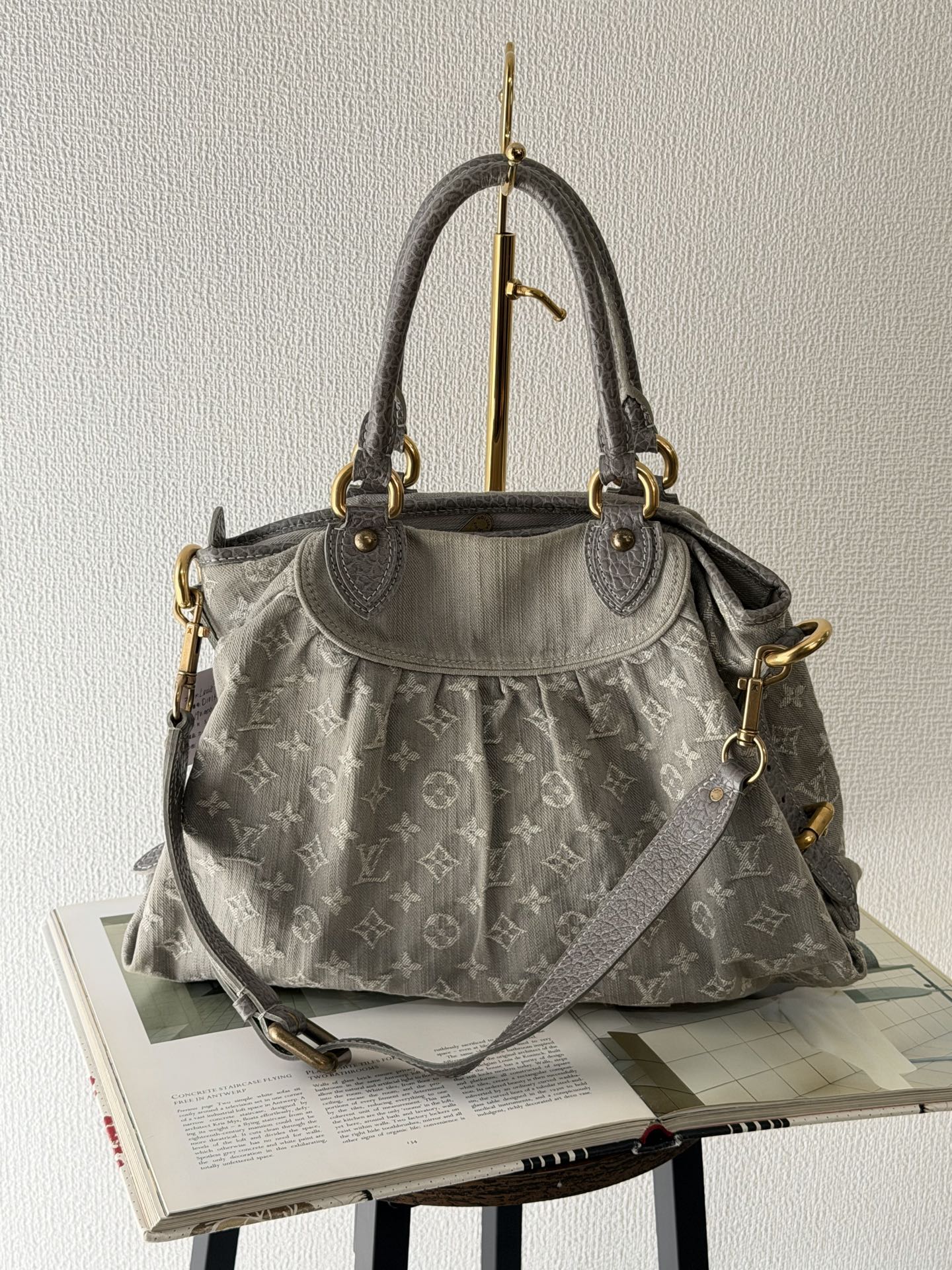 LOUIS VUITTON Monogram Denim 2way Handbag