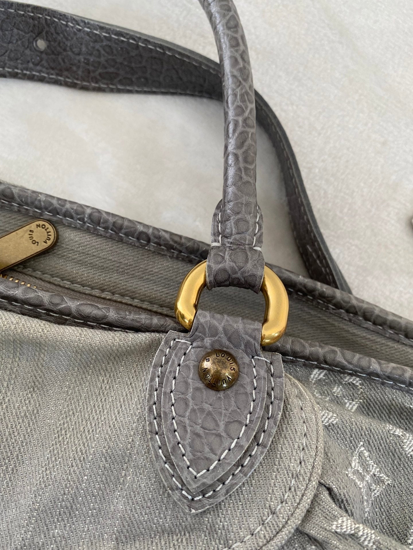 LOUIS VUITTON Monogram Denim 2way Handbag
