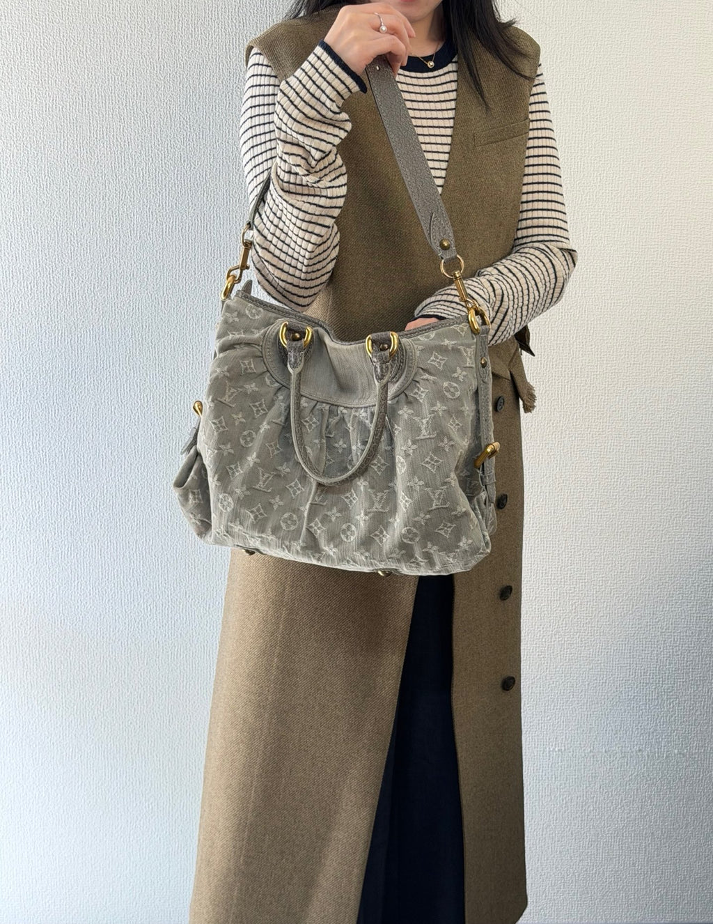 LOUIS VUITTON Monogram Denim 2way Handbag