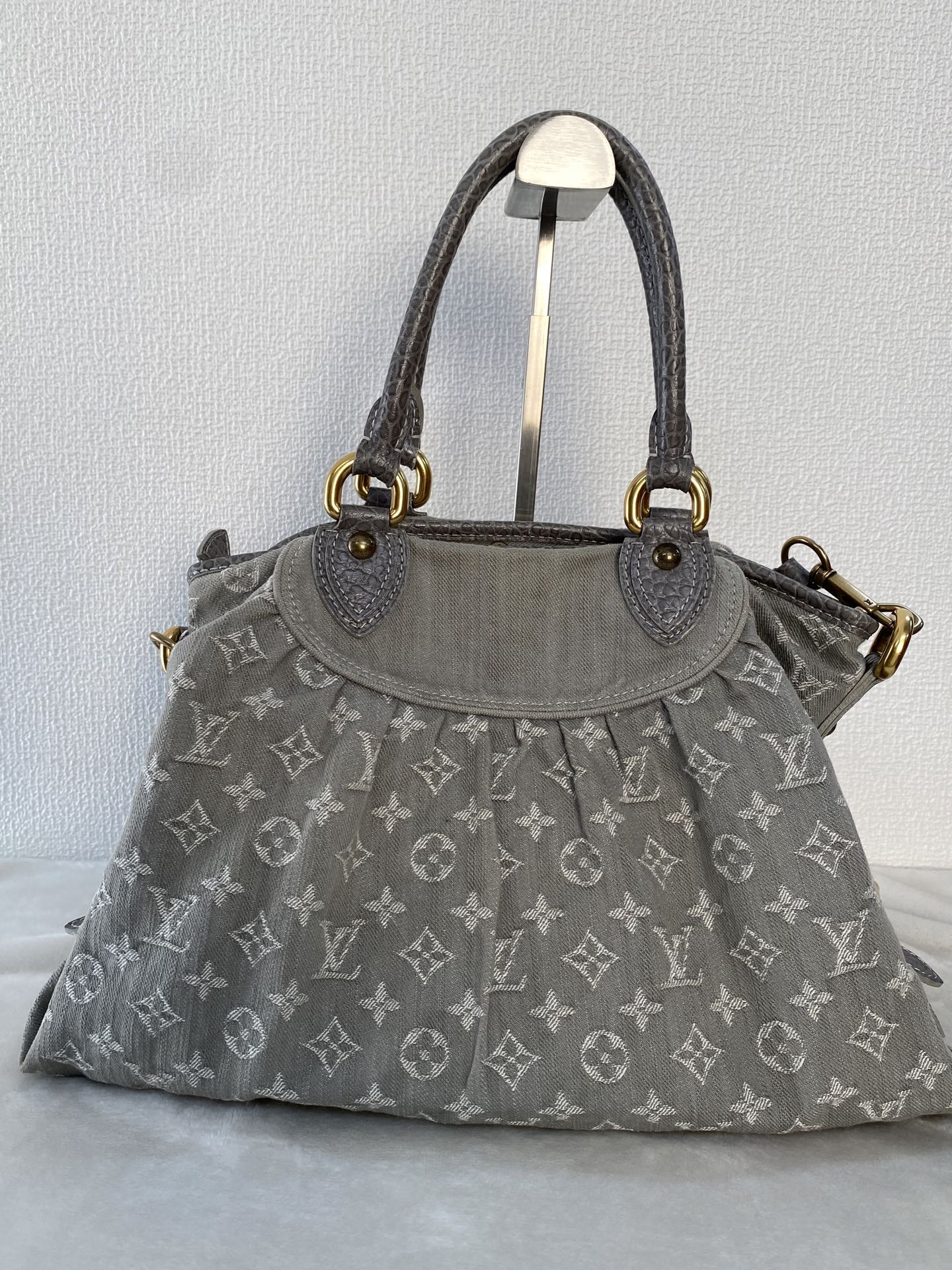 LOUIS VUITTON Monogram Denim 2way Handbag