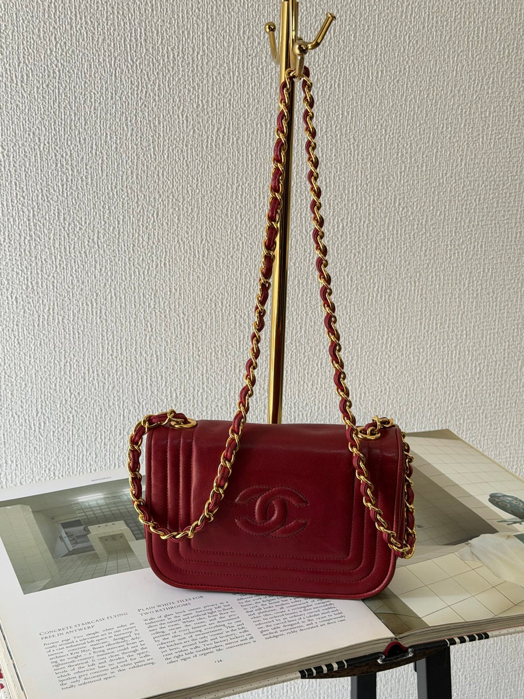 CHANEL Mini CC Chain Flap Bag -Red
