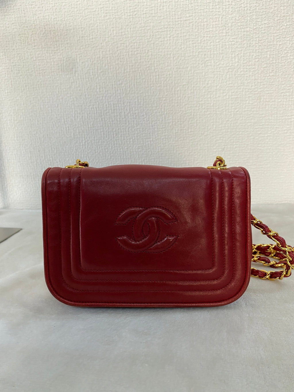 CHANEL Mini CC Chain Flap Bag -Red