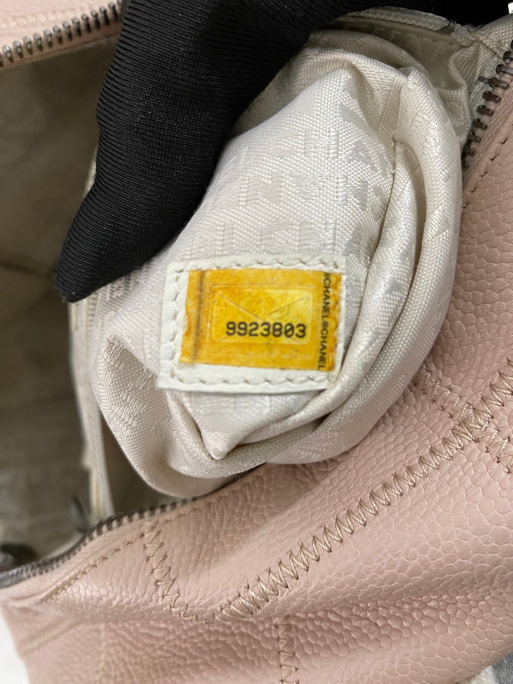 CHANEL Pink Leather Bowling Handbag