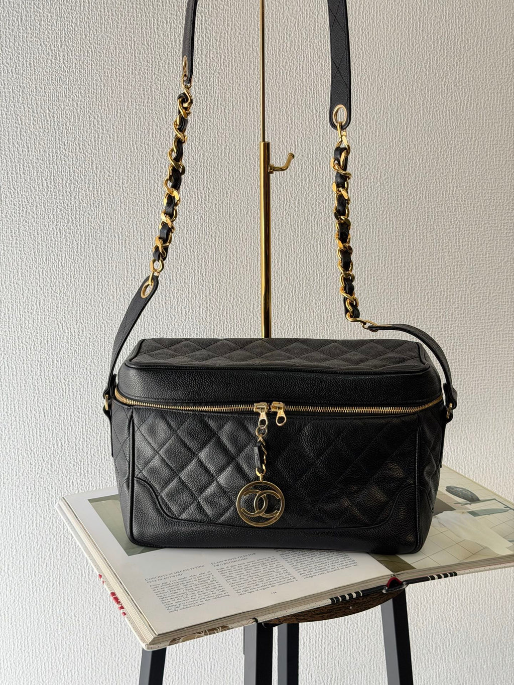 CHANEL Double-C  Quilted Vanity Crossbody Bag