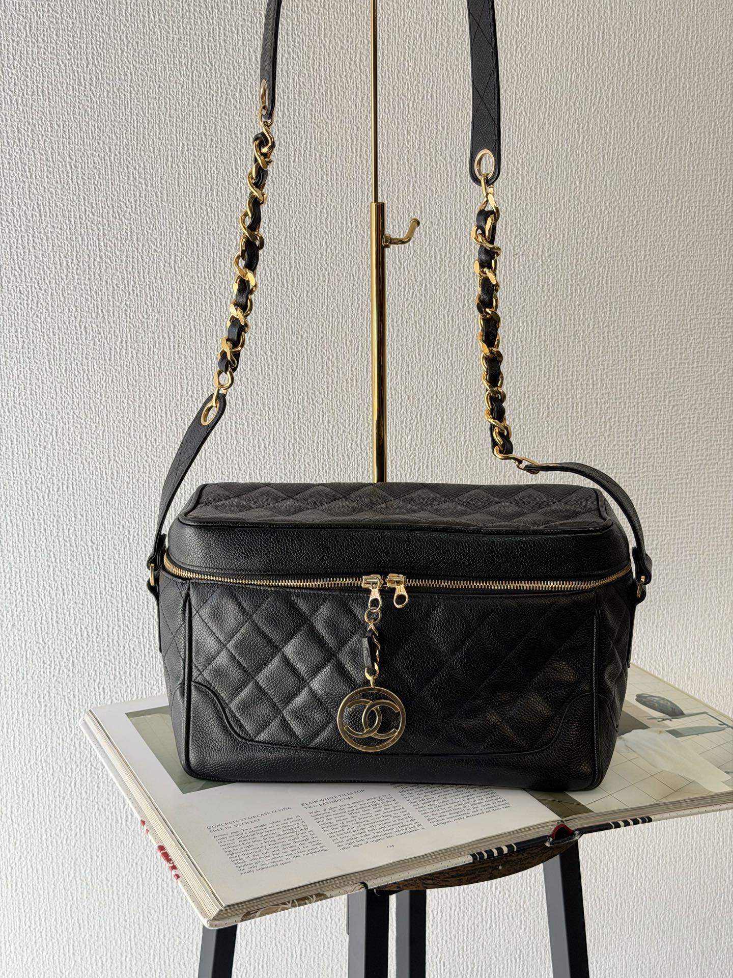 CHANEL Double-C  Quilted Vanity Crossbody Bag