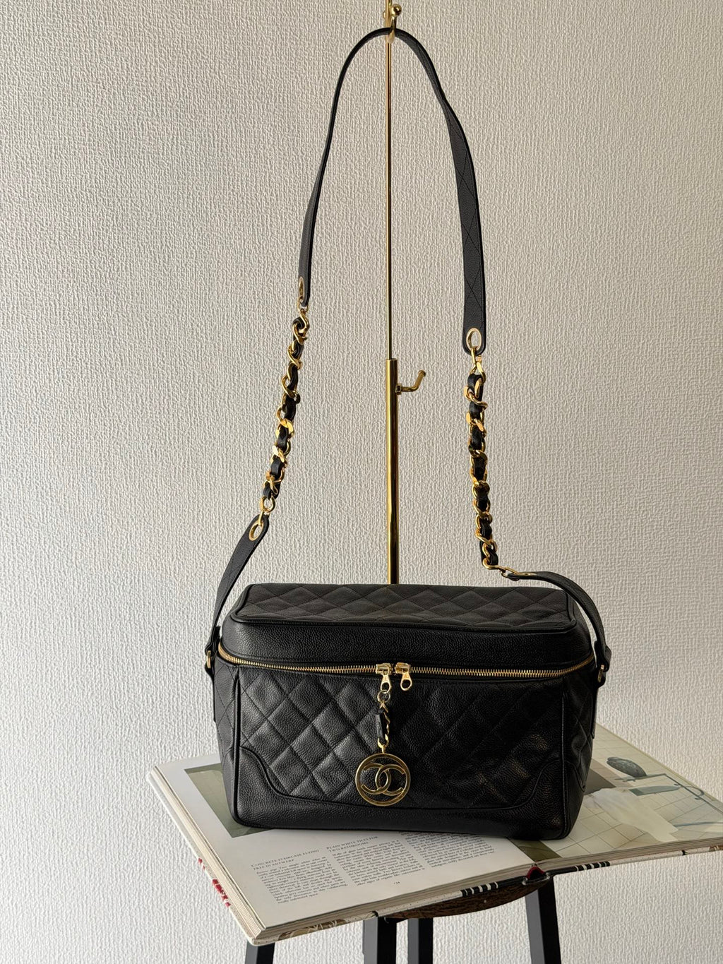 CHANEL Double-C  Quilted Vanity Crossbody Bag
