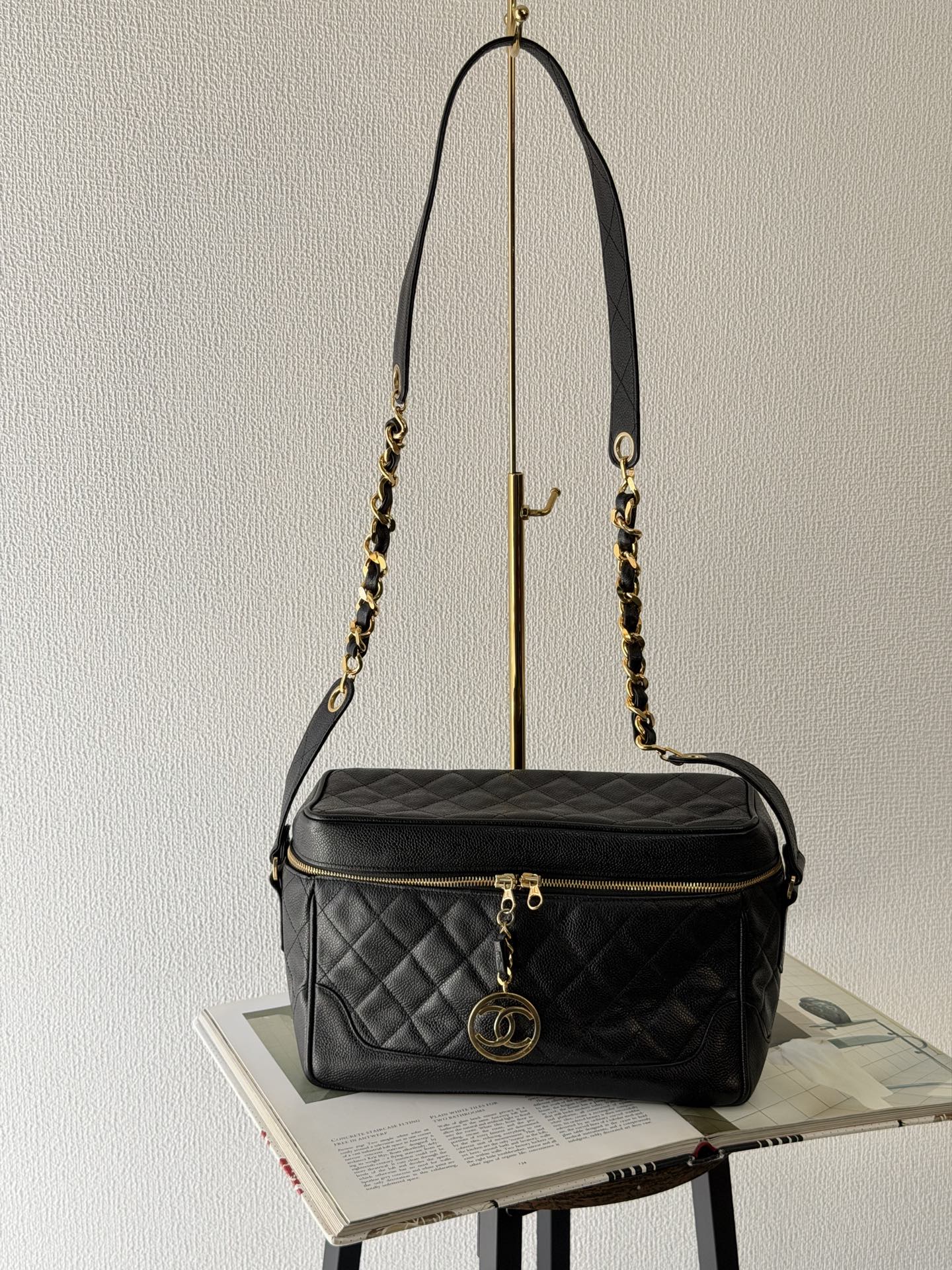 CHANEL Double-C  Quilted Vanity Crossbody Bag