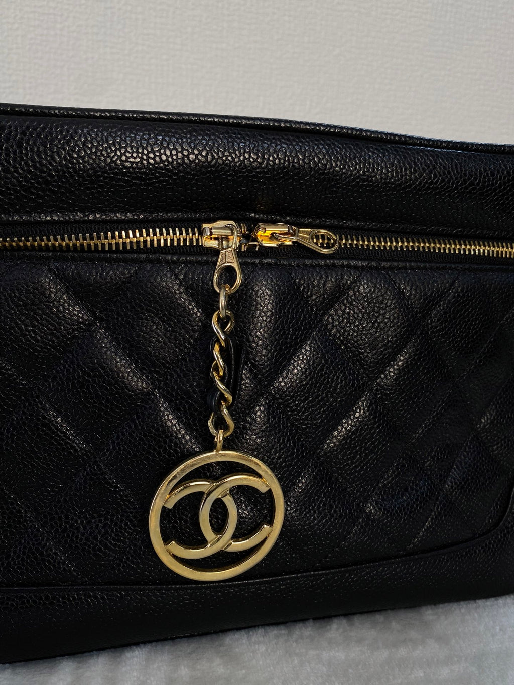 CHANEL Double-C  Quilted Vanity Crossbody Bag