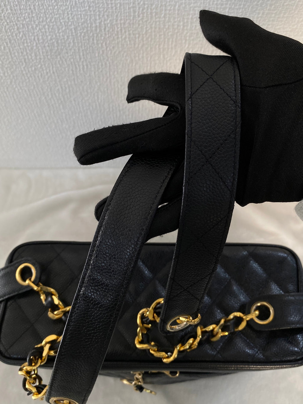 CHANEL Double-C  Quilted Vanity Crossbody Bag