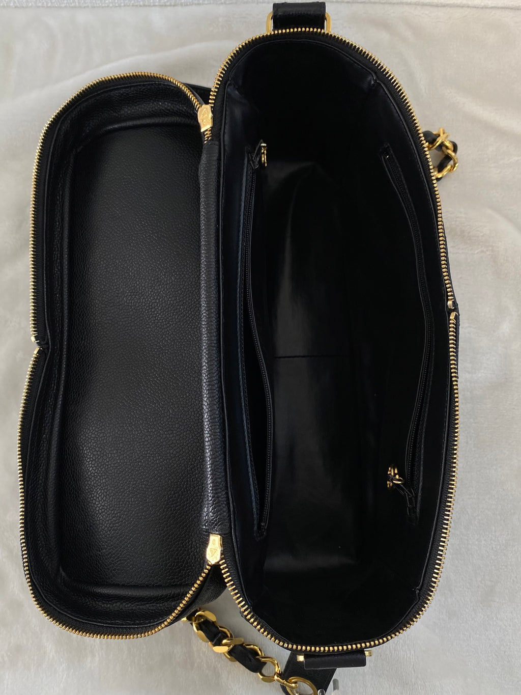 CHANEL Double-C  Quilted Vanity Crossbody Bag
