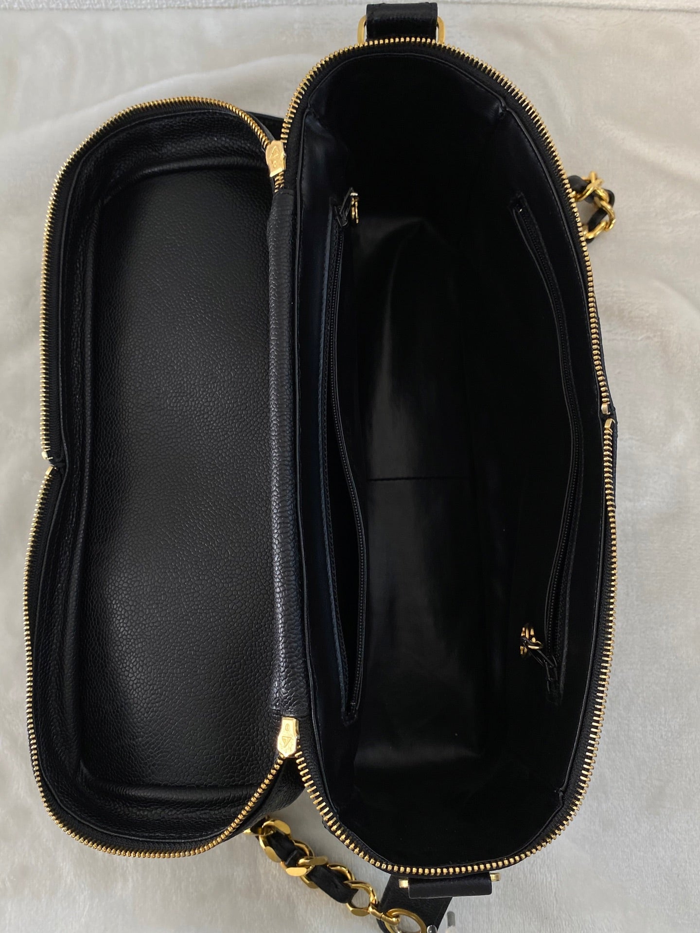 CHANEL Double-C  Quilted Vanity Crossbody Bag