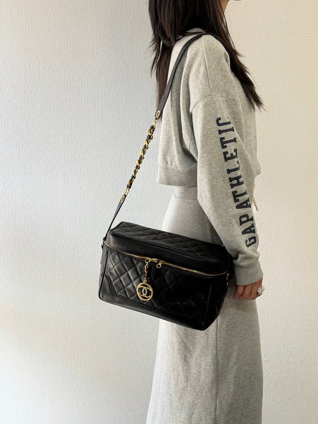 CHANEL Double-C  Quilted Vanity Crossbody Bag