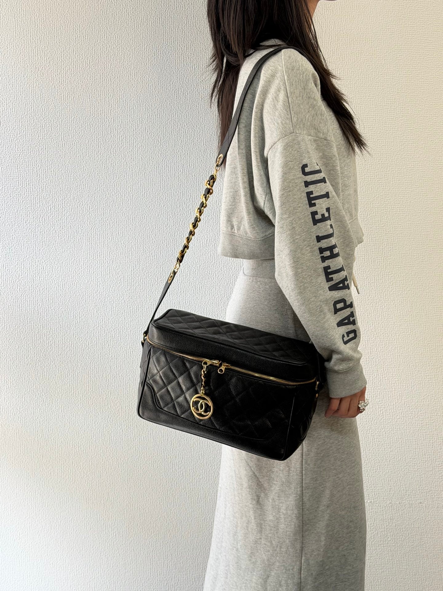 CHANEL Double-C  Quilted Vanity Crossbody Bag