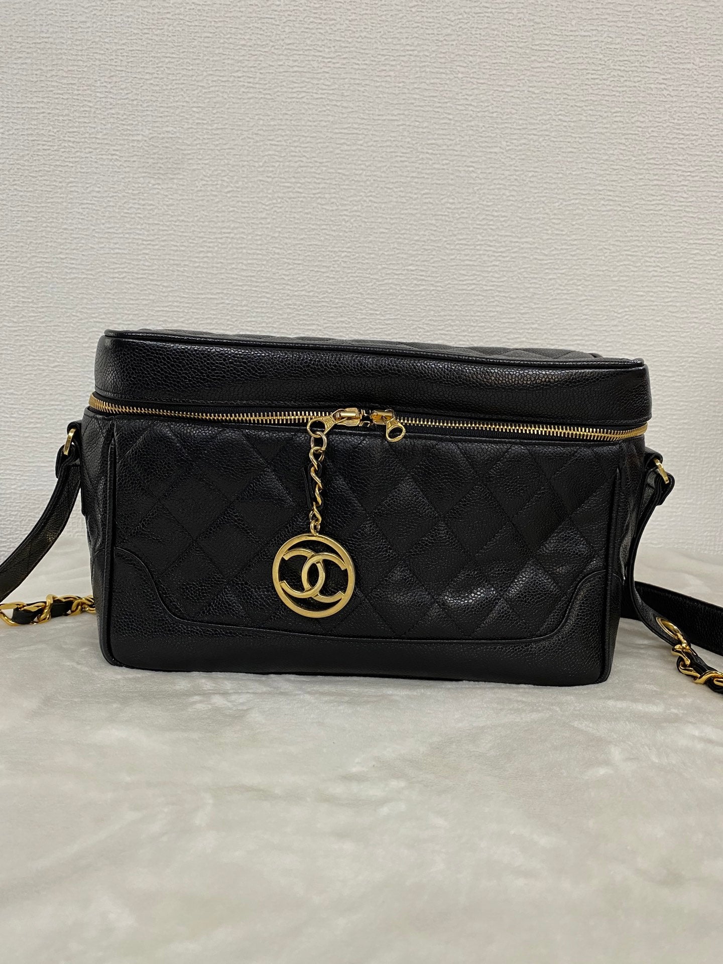 CHANEL Double-C  Quilted Vanity Crossbody Bag