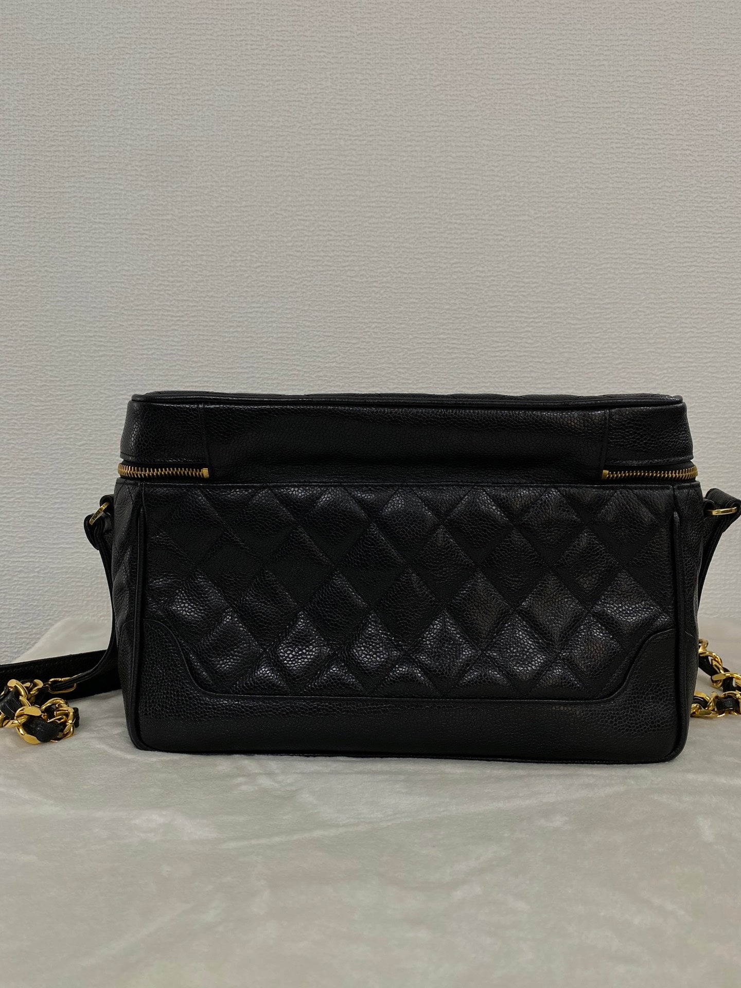 CHANEL Double-C  Quilted Vanity Crossbody Bag