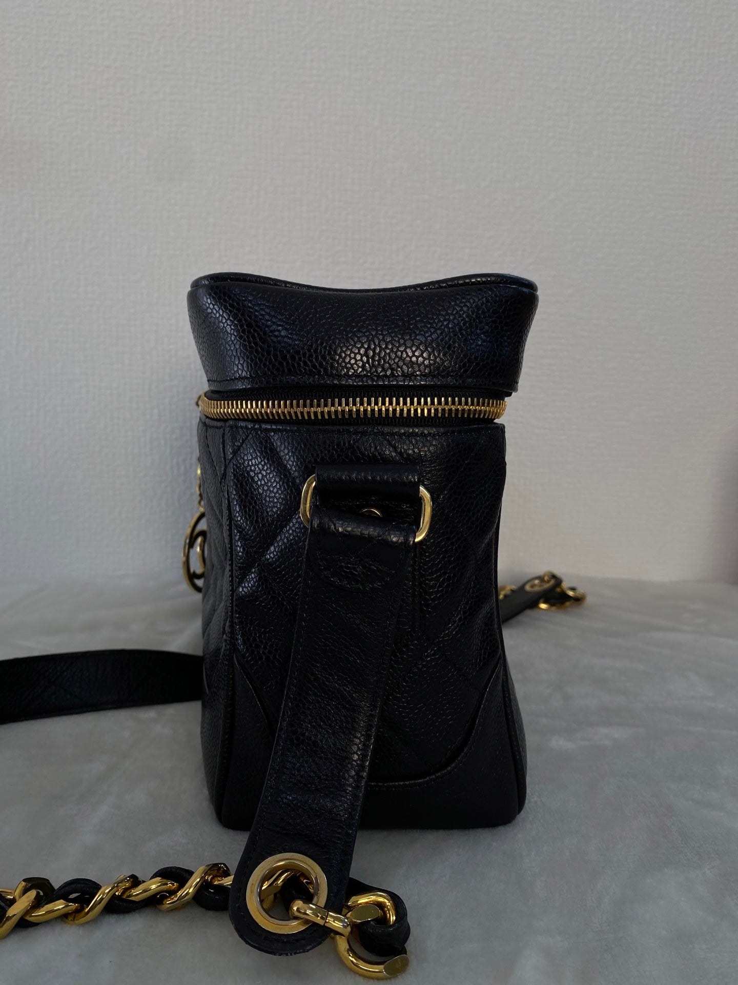 CHANEL Double-C  Quilted Vanity Crossbody Bag