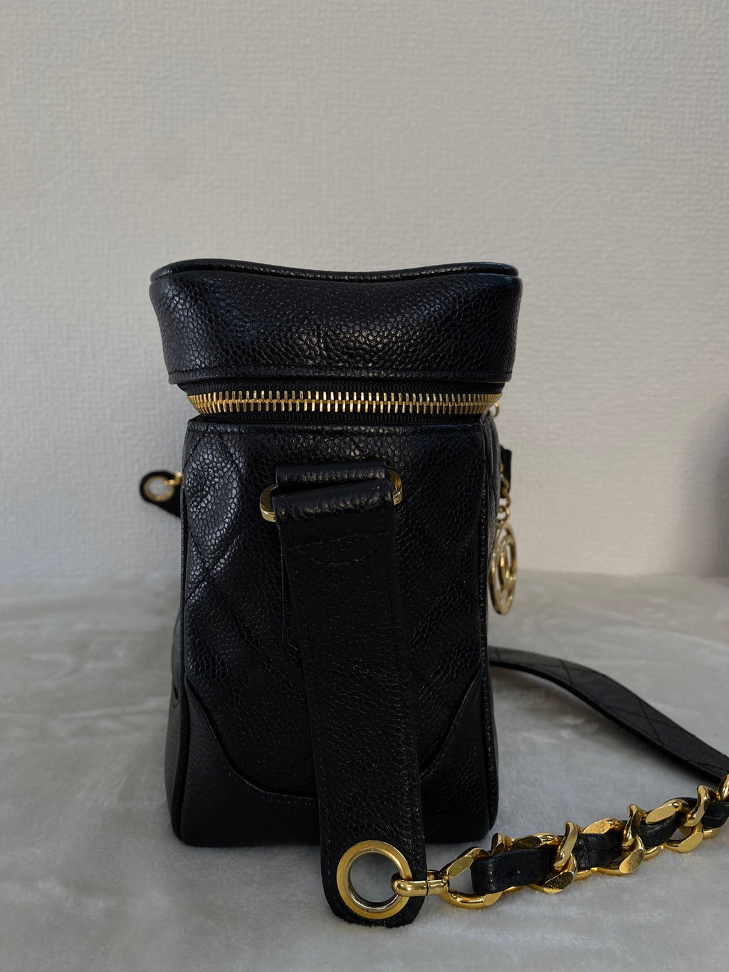 CHANEL Double-C  Quilted Vanity Crossbody Bag
