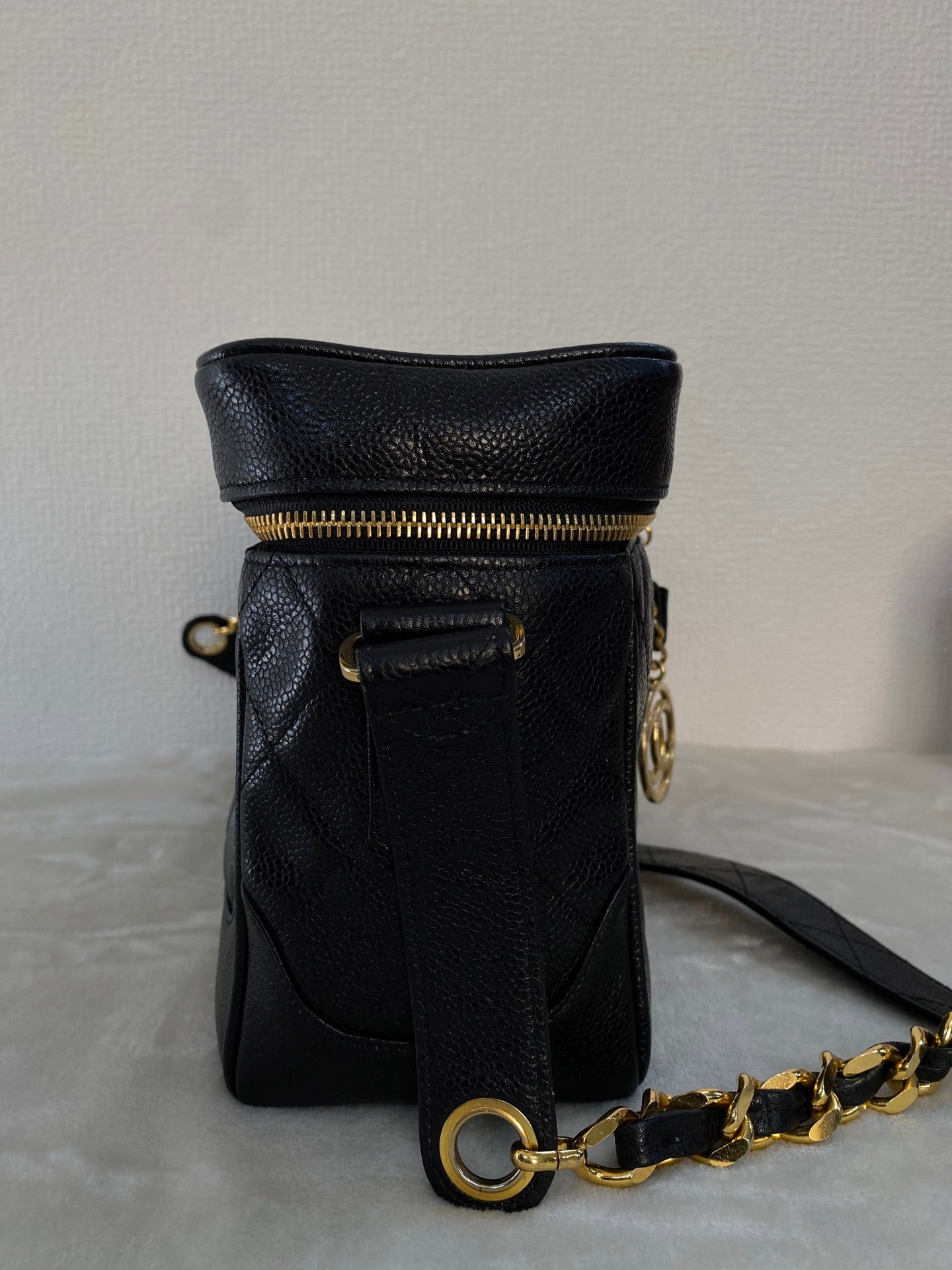 CHANEL Double-C  Quilted Vanity Crossbody Bag