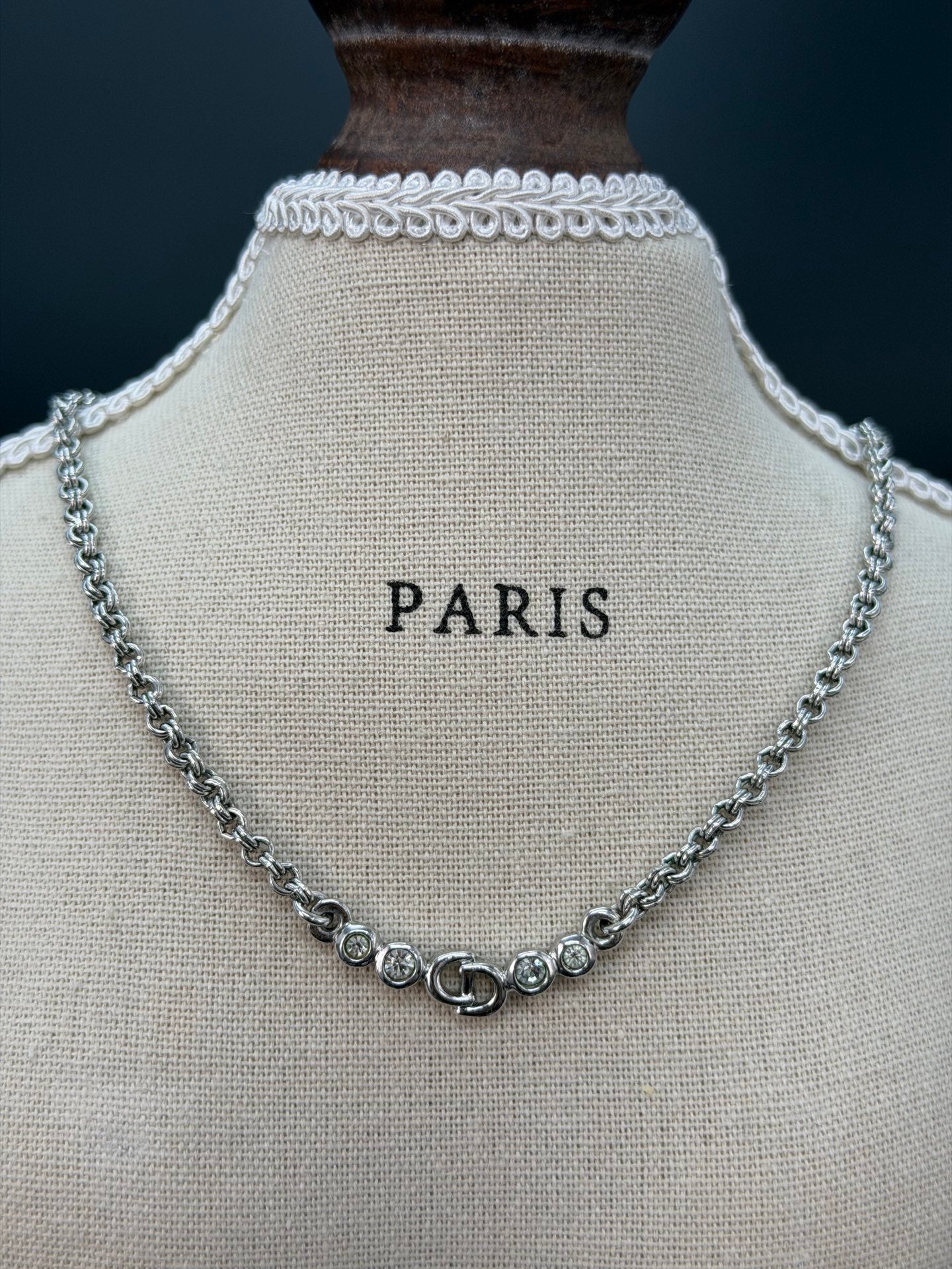 CHRISTIAN DIOR  CD Logo Necklace