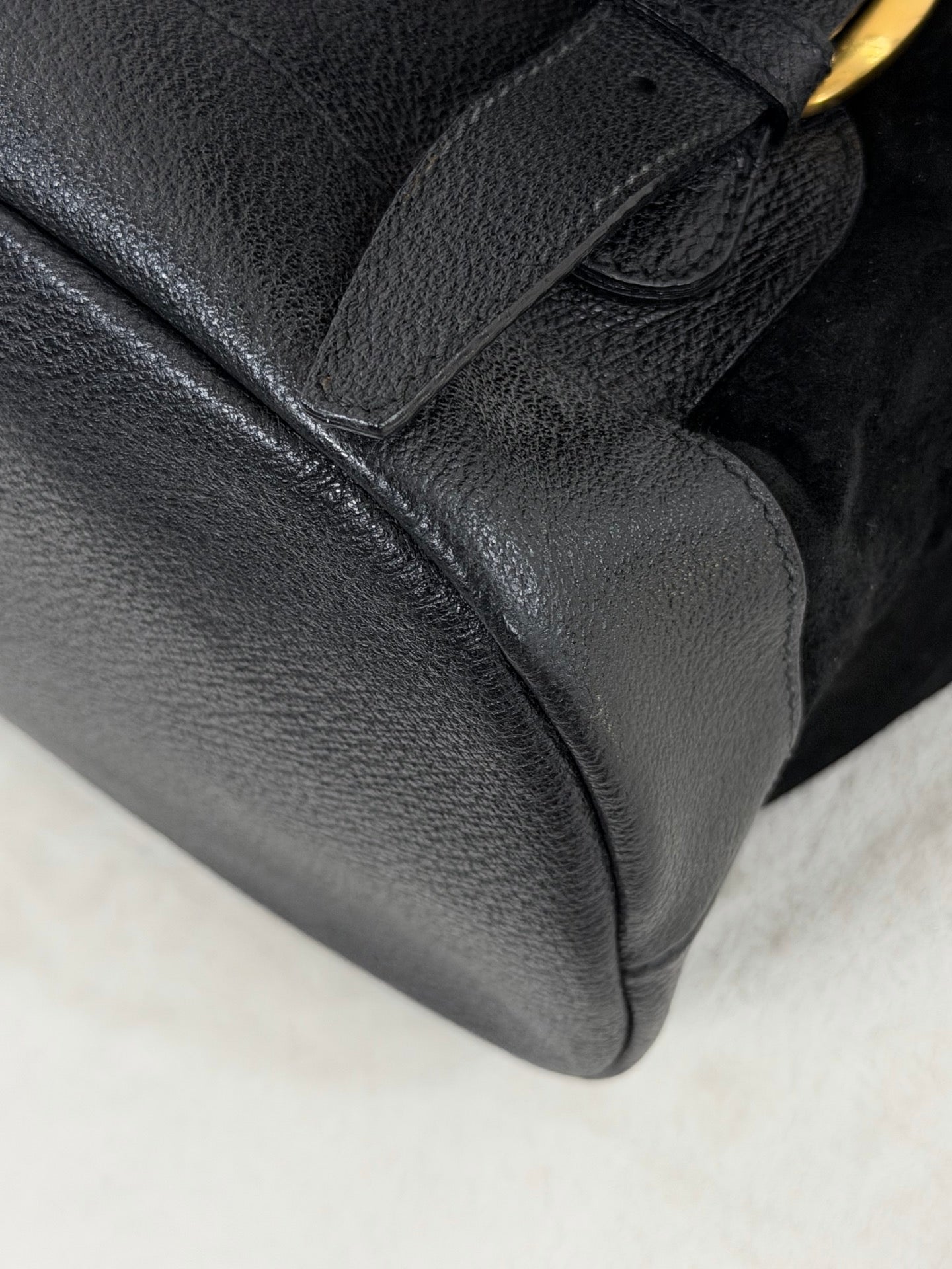 GUCCI Bamboo Suede Backpack