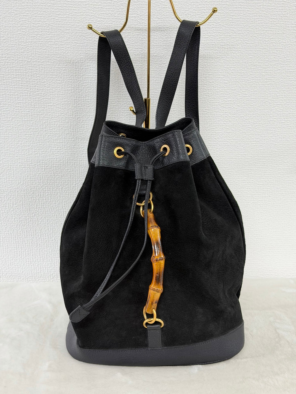 GUCCI Bamboo Suede Backpack