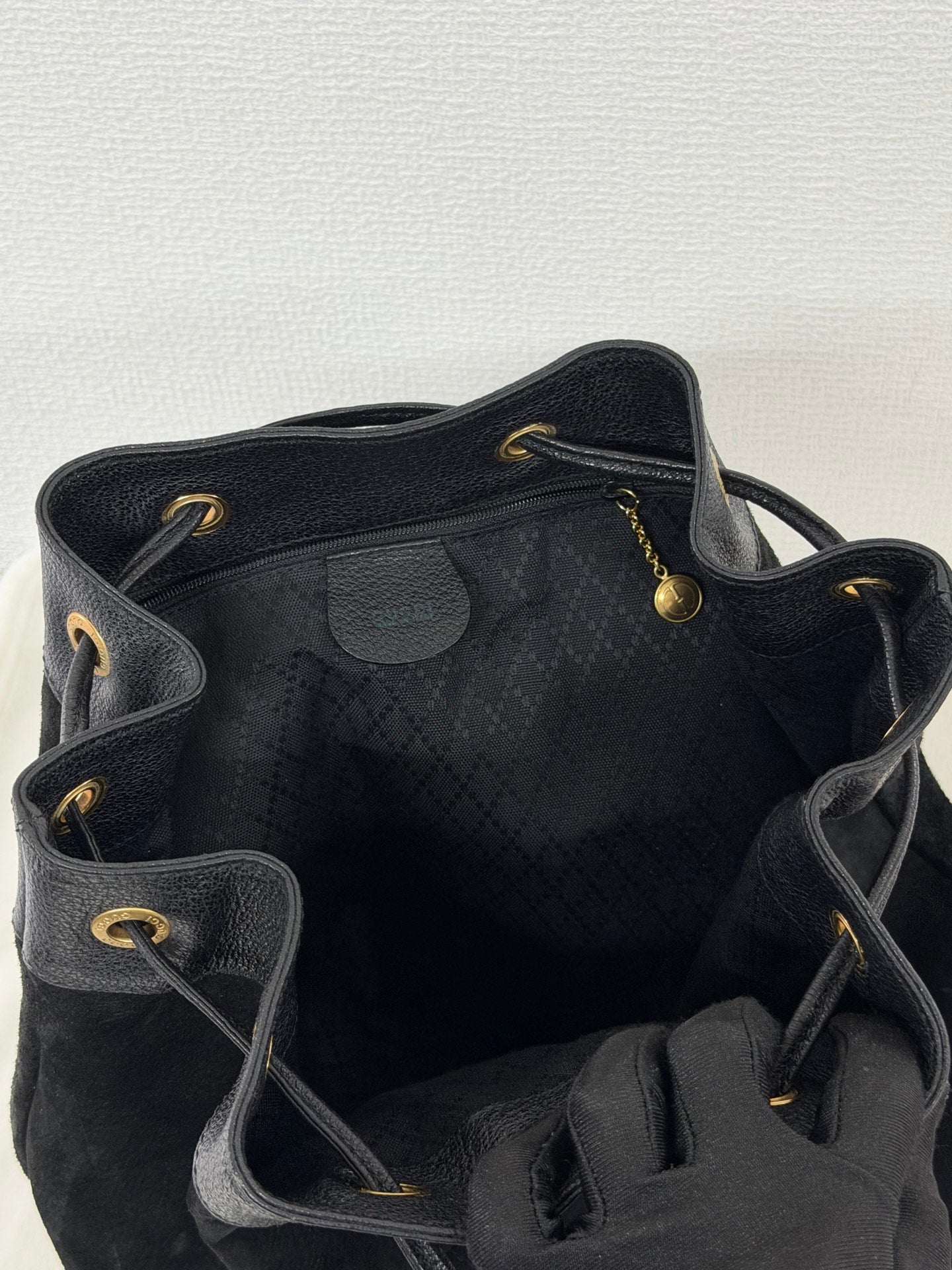 GUCCI Bamboo Suede Backpack