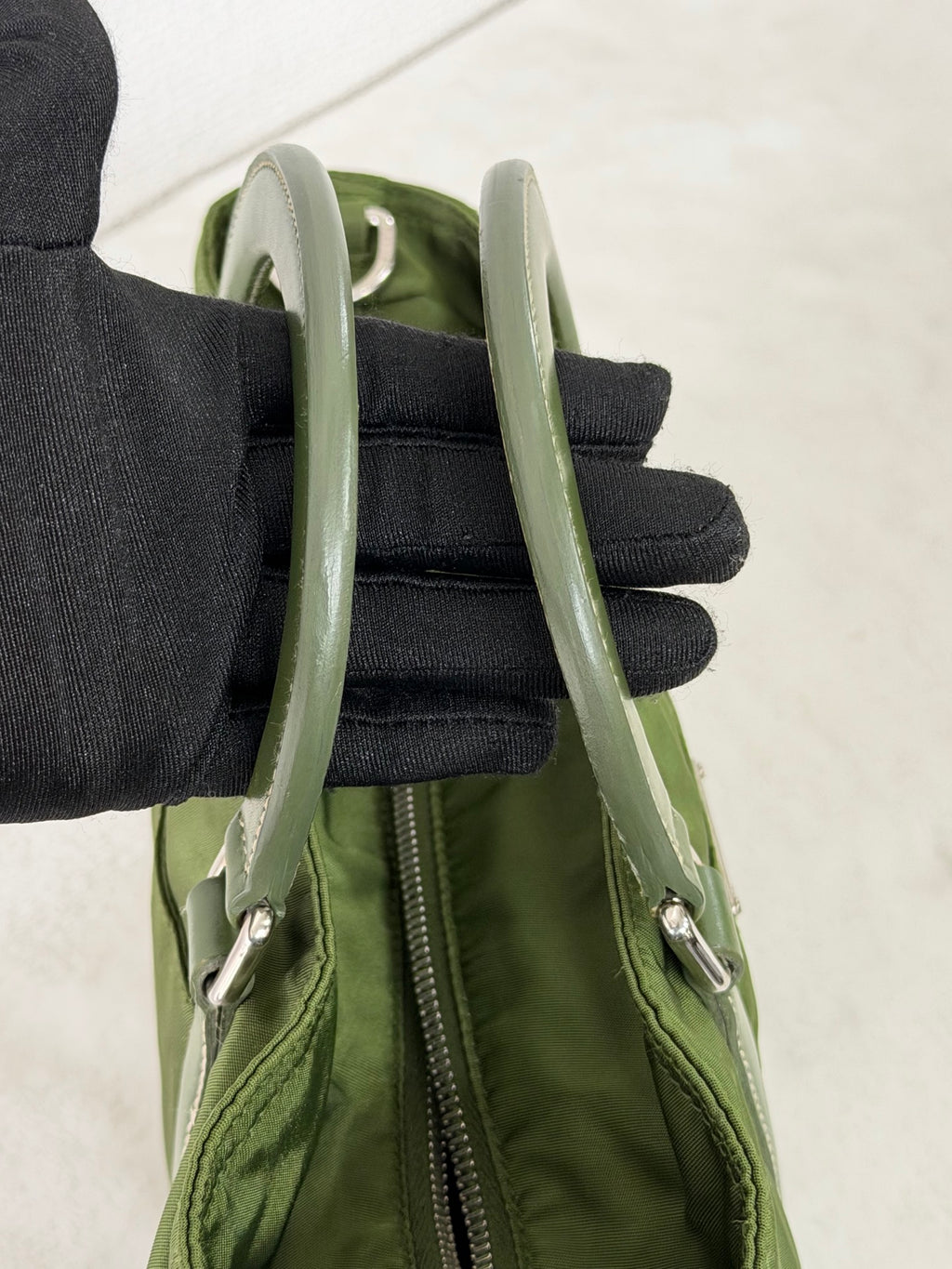 PRADA Nylon Olive Green 2WAY Shoulderbag