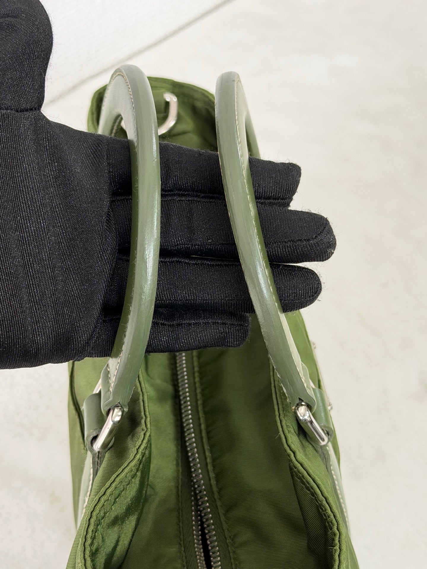 PRADA Nylon Olive Green 2WAY Shoulderbag