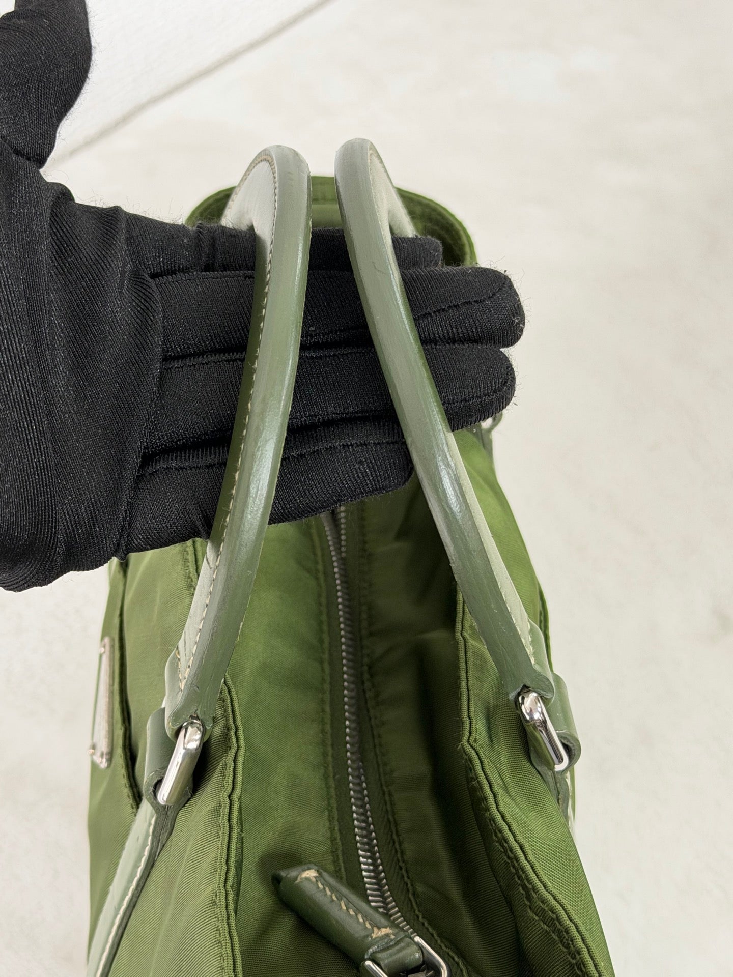 PRADA Nylon Olive Green 2WAY Shoulderbag