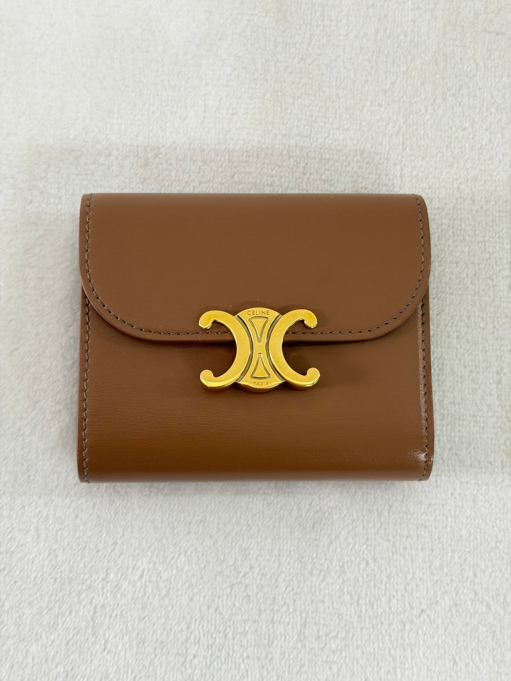 CELINE Leather Trifold Wallet
