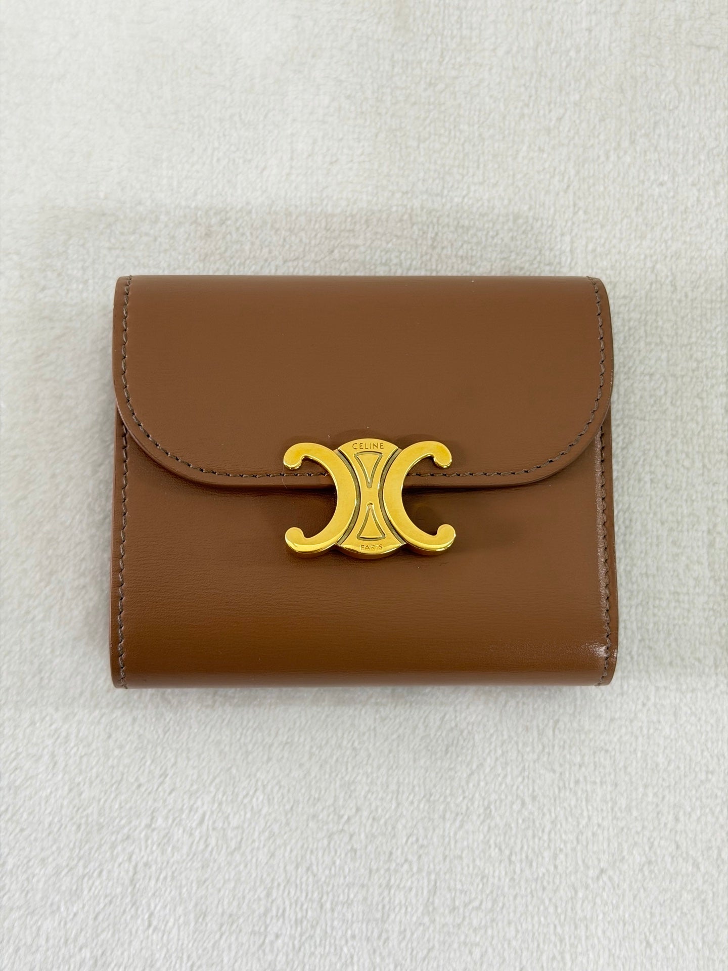 CELINE Leather Trifold Wallet