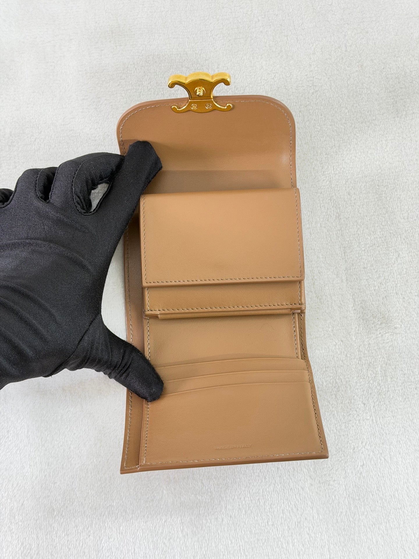CELINE Leather Trifold Wallet