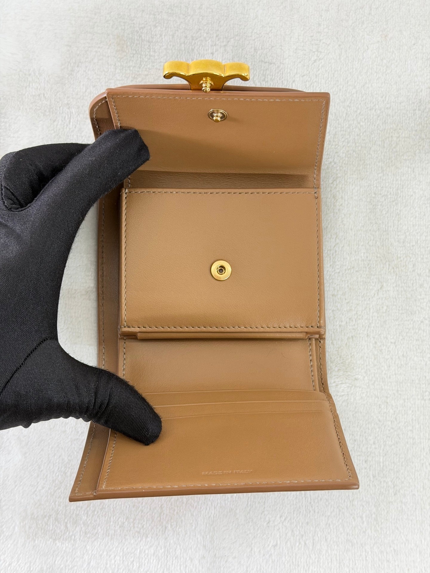 CELINE Leather Trifold Wallet