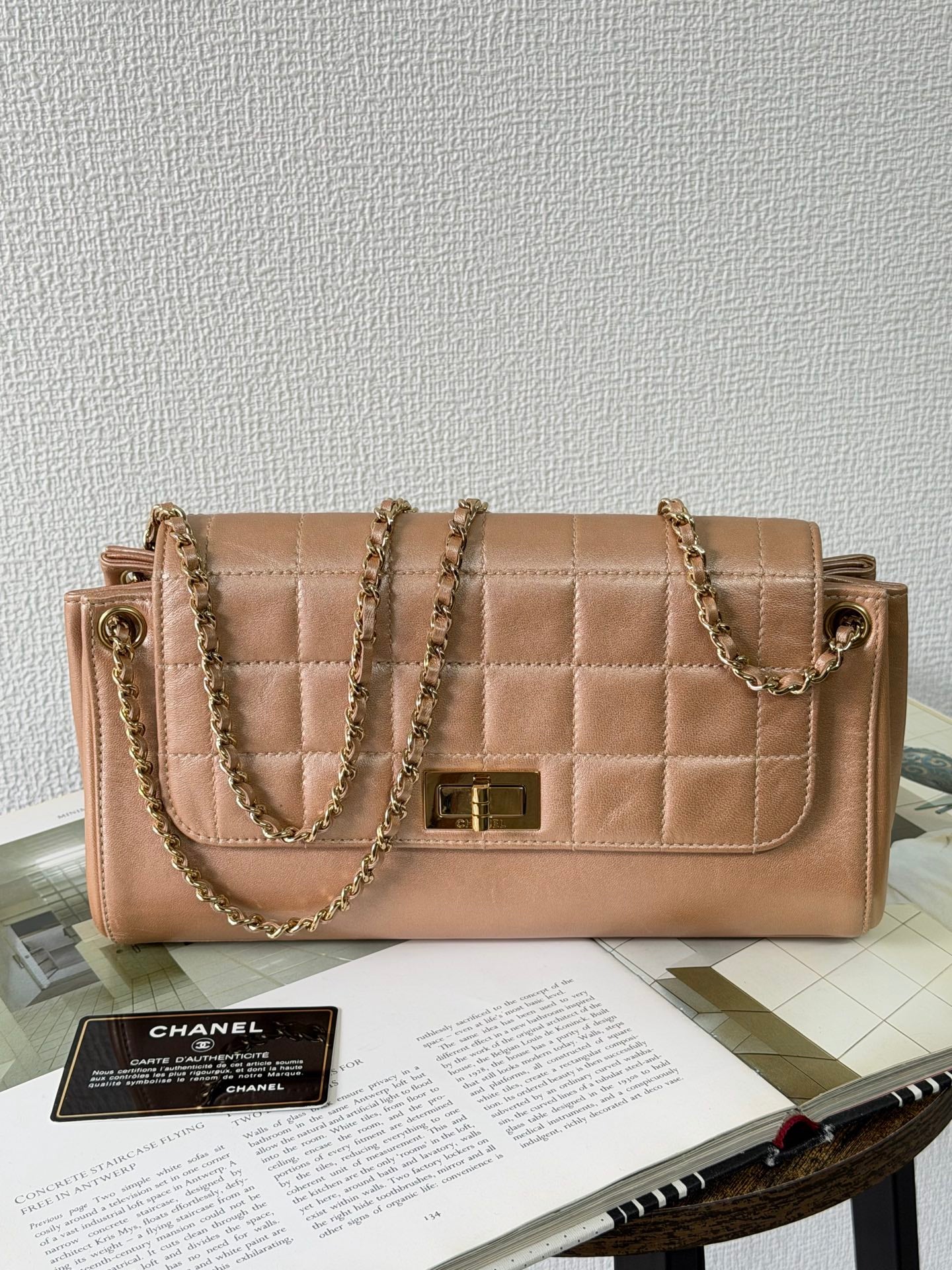CHANEL 2.55 Ice Cube Choclate Bar Chainbag