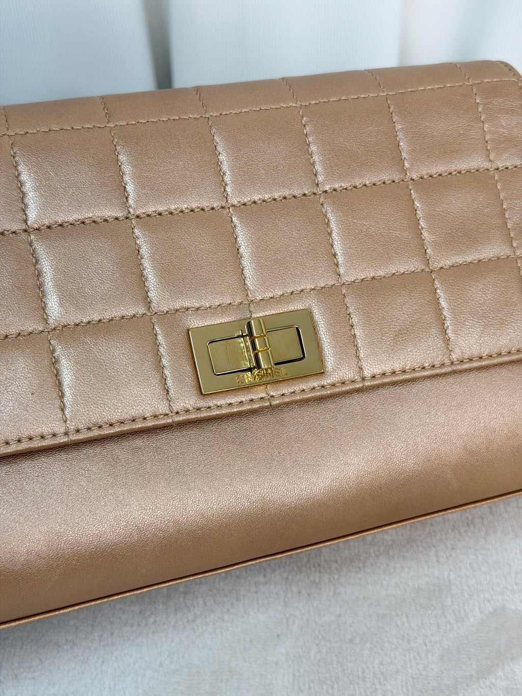 CHANEL 2.55 Ice Cube Choclate Bar Chainbag