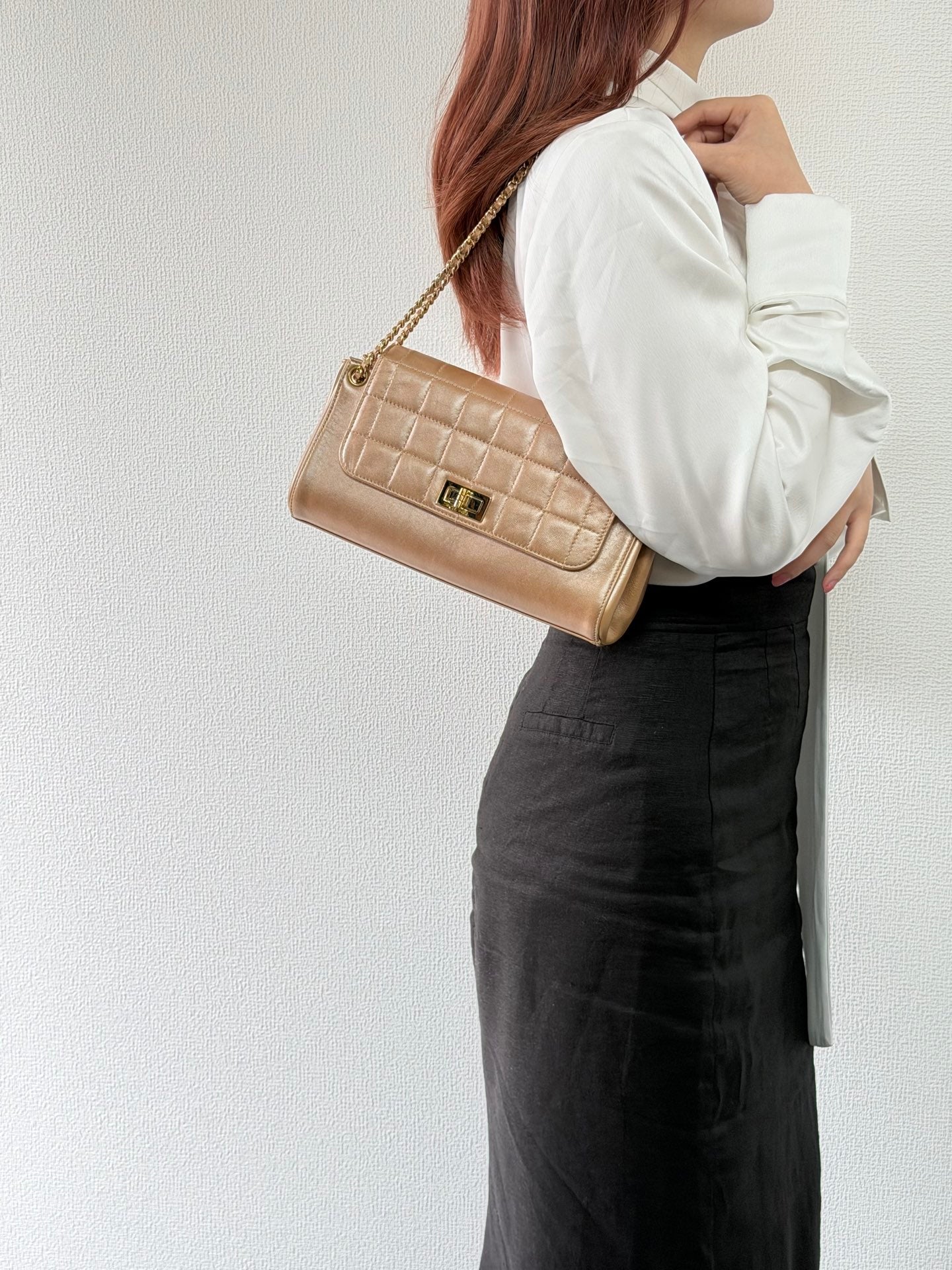 CHANEL 2.55 Ice Cube Choclate Bar Chainbag