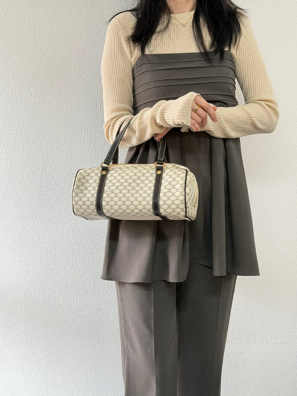 CELINE Macadam Barrel Bag