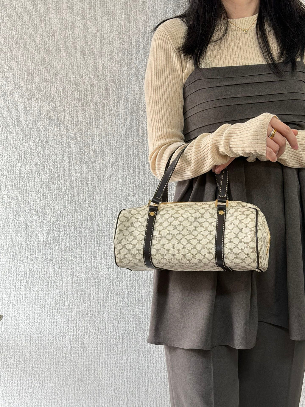 CELINE Macadam Barrel Bag