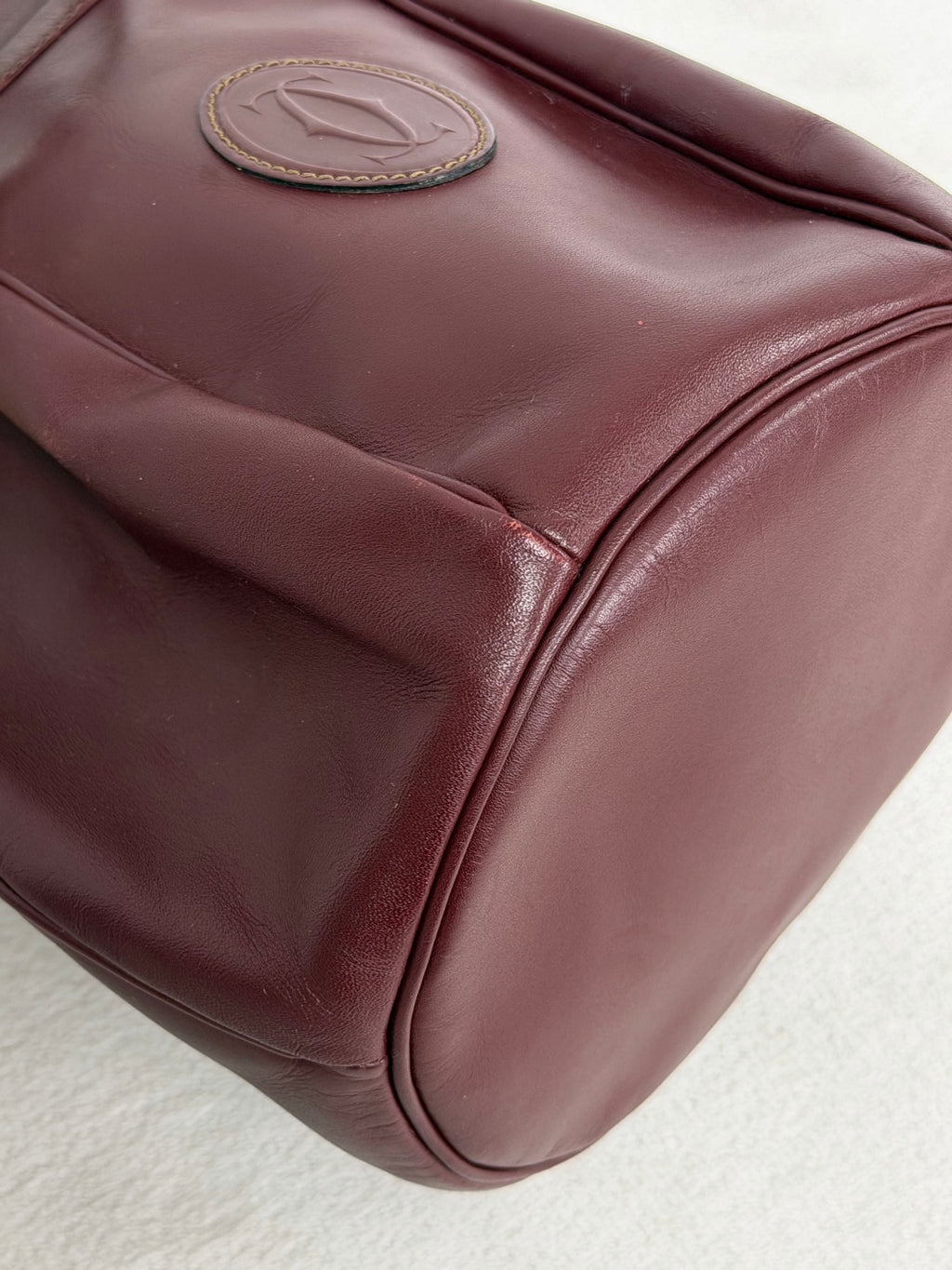Cartier Burgendy Bucket Shoulderbag