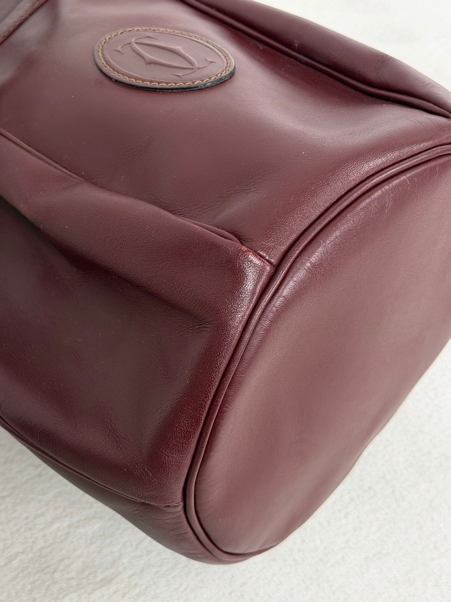 Cartier Burgendy Bucket Shoulderbag