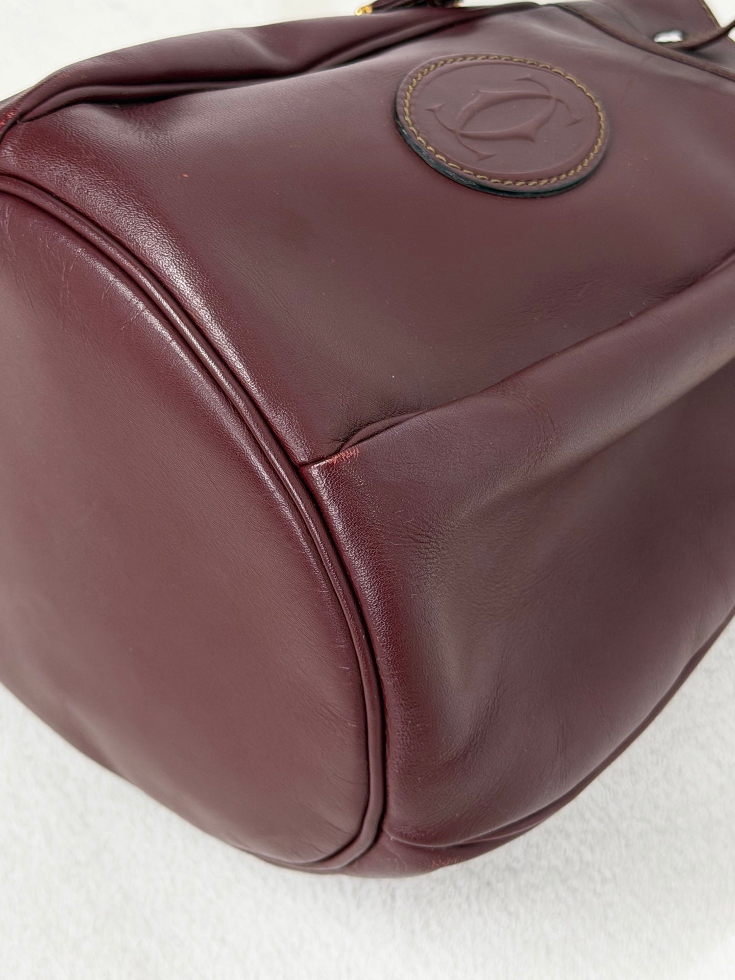 Cartier Burgendy Bucket Shoulderbag