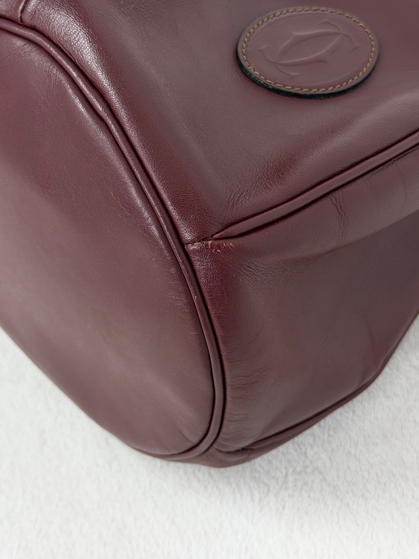 Cartier Burgendy Bucket Shoulderbag